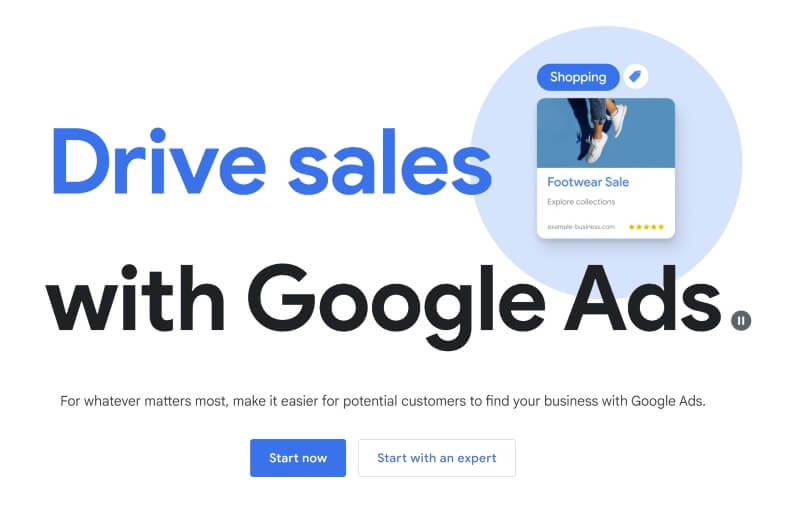 Drive sales with Google Ads